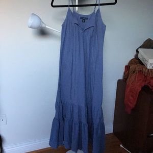 Spaghetti strap pinstripe summer dress